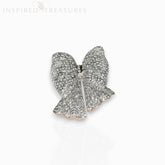 Bow Clear Crystal - Brooch